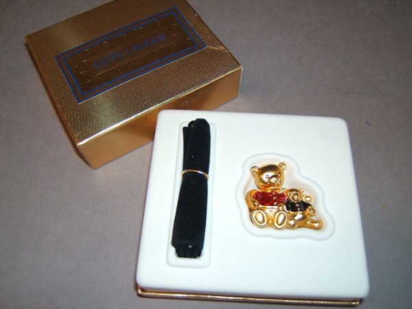 ESTEE LAUDER BEADED TEDDY BEAR SOLID PERFUME - 2