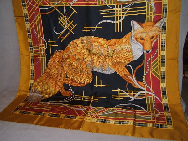 Ferragamo Dragon print silk foulard - Red