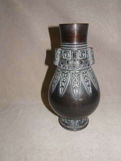RELIEF DECORATED BRONZE VASE