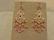 3273: 14K GOLD PINK SAPPHIRE AND DIAMOND EARRINGS