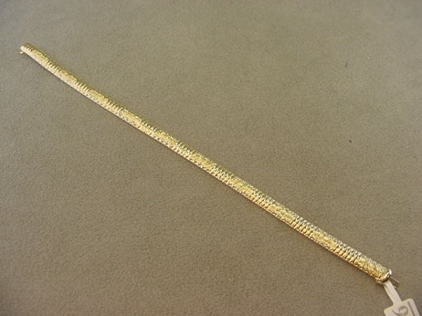 14K GOLD OMEGA STYLE BRACELET - 2