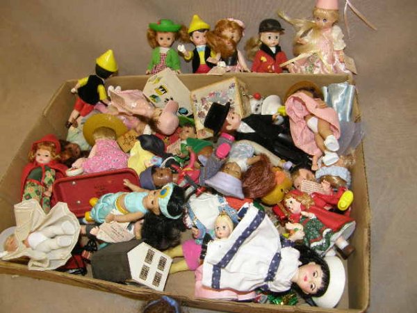 BOX OF DOLLS AND TOYS
