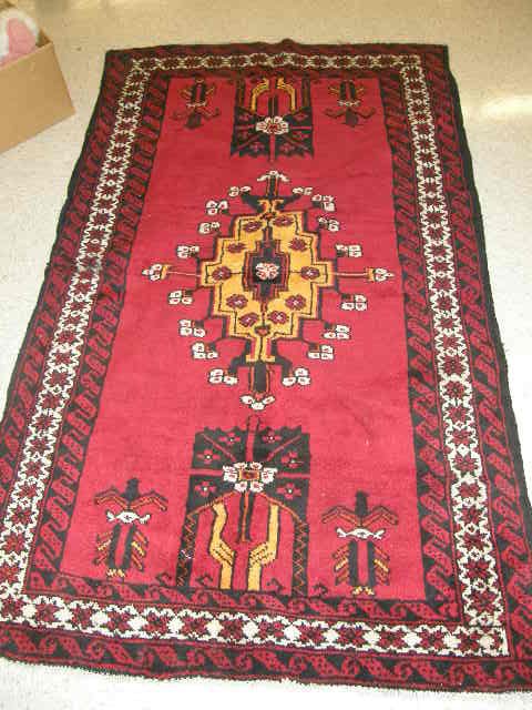 HANDMADE ORIENTAL RUG APPROX 3 1/2 X 5