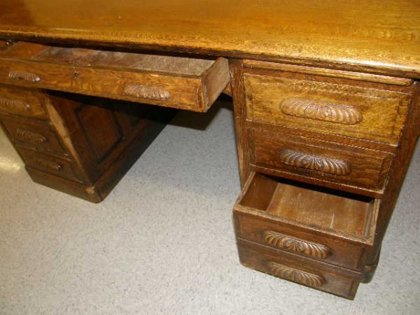 OAK DESK -SOME AS/IS - 3