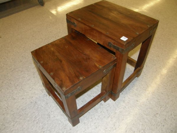 2 PIECE NESTING STOOL/TABLE SET