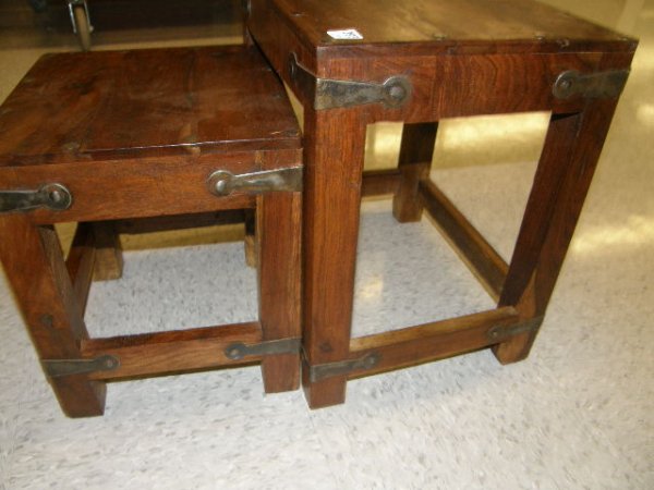 2 PIECE NESTING STOOL/TABLE SET - 2