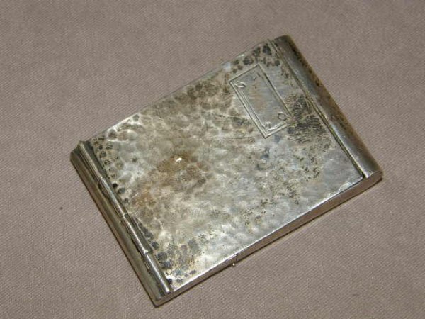 STERLING HINGED MATCH SAFE