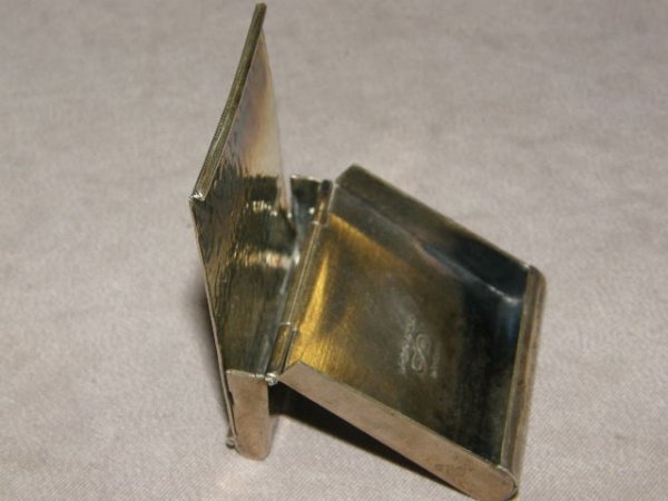 STERLING HINGED MATCH SAFE - 2