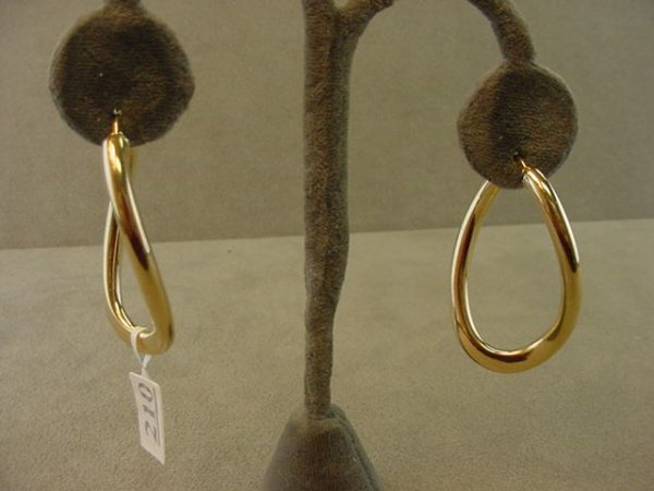 14K GOLD HOOP PIERCED EARRINGS