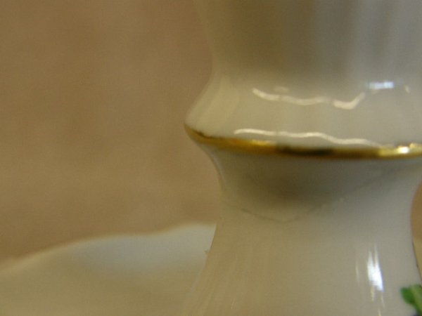 HEREND HANDPAINTED CANDLESTICK LAMP BASE - 3
