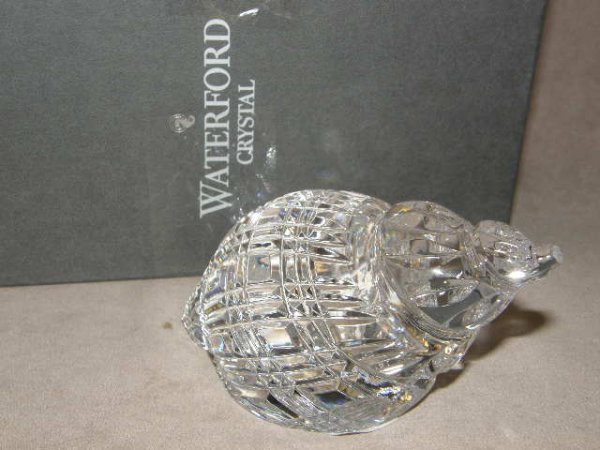 WATERFORD SHELL FORM PAPERWEIGHT IN BOX - 2