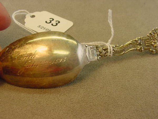 STERLING CHICAGO WORLD'S FAIR SOUVENIR SPOON - 2