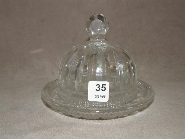 CUT GLASS COVERED DISH