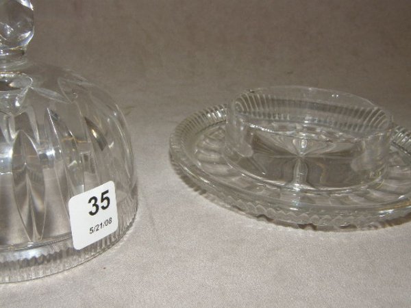 CUT GLASS COVERED DISH - 2
