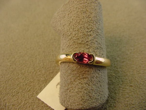 14K GOLD PINK TOURMALINE RING