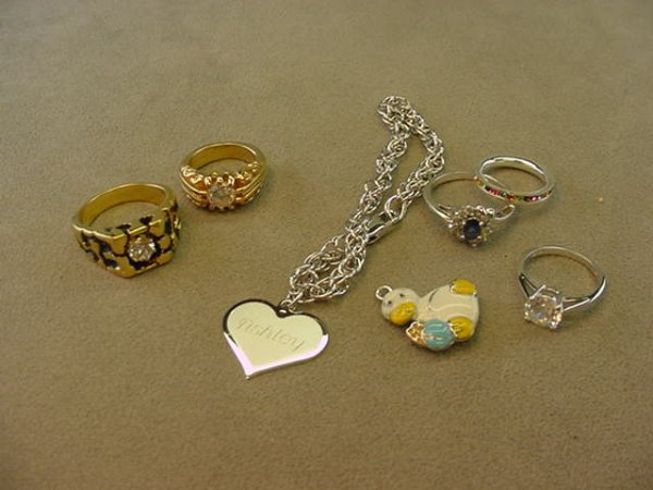 1 BAG OF ASSORTED COSTUME & STERLING JEWELRY -LOT