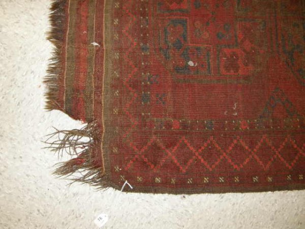 HANDMADE ORIENTAL FLAT WEAVE RUG APROX 6 X 10 - 2