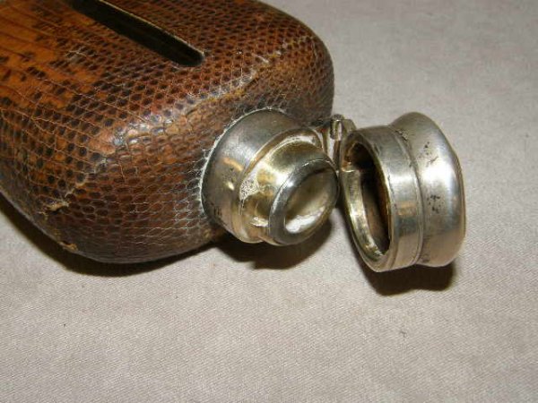 FLASK WITH STERLING TRIM (3/8 PINT) - 2