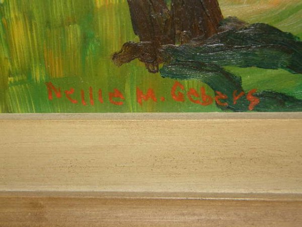 SIGNED NELLIE GEBERS OIL ON BOARD - 2
