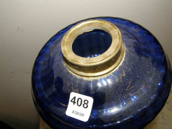 TABLE LAMP WITH COBALT FONT - 3