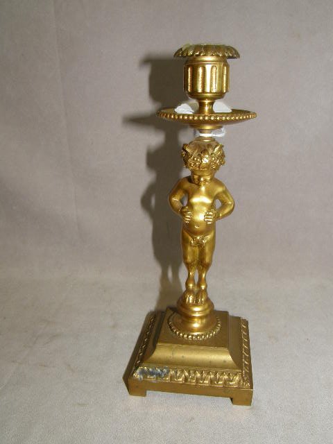 BRONZE FIGURAL CANDLESTICK - 2