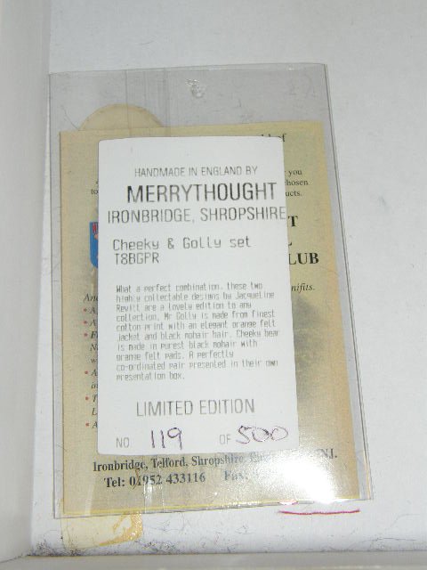 MERRYTHOUGHT CHEEKY & GOLLY LTD ED SET - 2