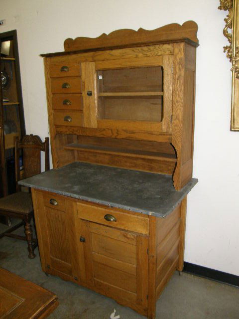 2 Piece Oak Hoosier Style Cabinet With Tin Top Oct 22 2008 Rose Galleries In Mn Hoosier Cabinet With Tin Top