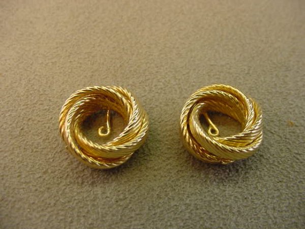 14K GOLD KNOT DESIGN EARRING JACKETS