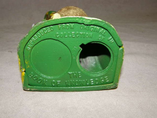 REPRO BOOK OF KNOWLEDGE CAST IRON OWL BANK - 2