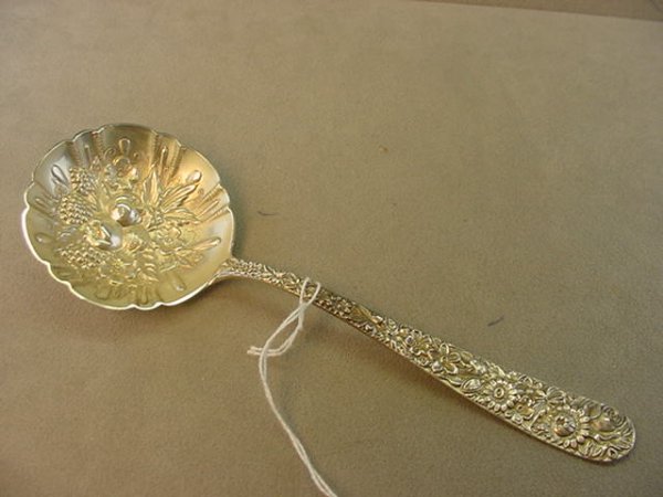 STERLING S. KIRK & SON ORNATE SERVING SPOON
