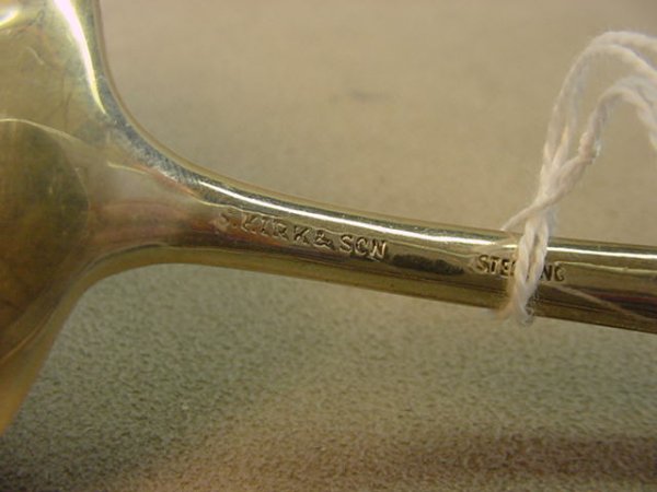 STERLING S. KIRK & SON ORNATE SERVING SPOON - 2