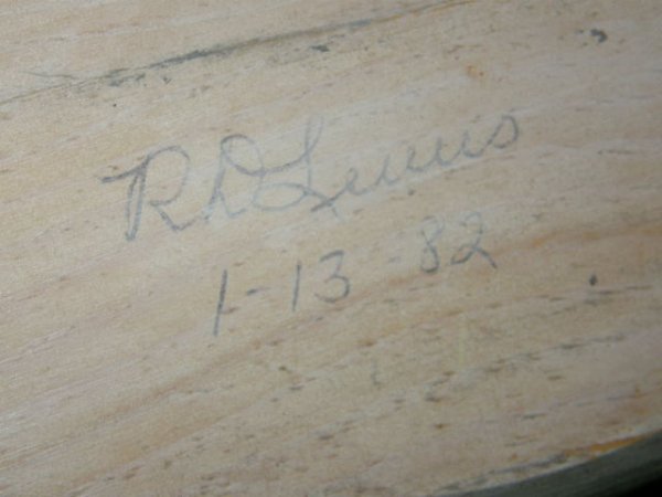 SIGNED AND DATED CARVED WOOD SWAN - 2