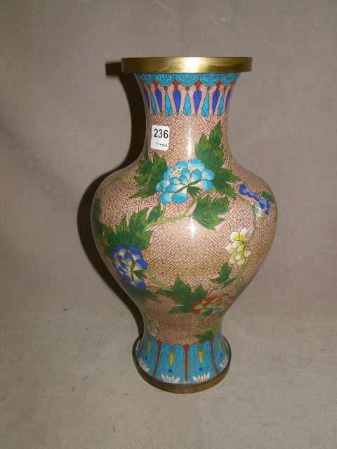 LARGE CLOISONNE VASE