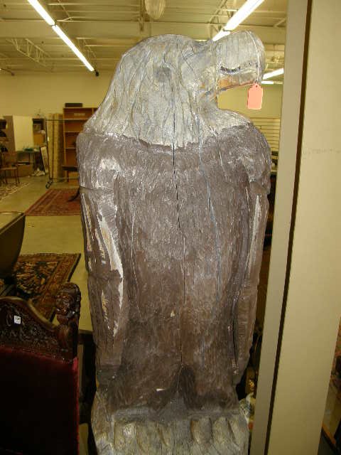 CHAIN SAW CARVING OF AN EAGLE - 2