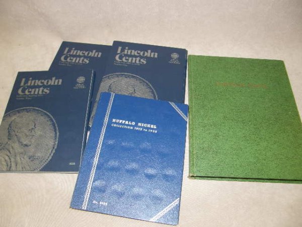 5 COIN BOOKS -PARTIALLY FILLED