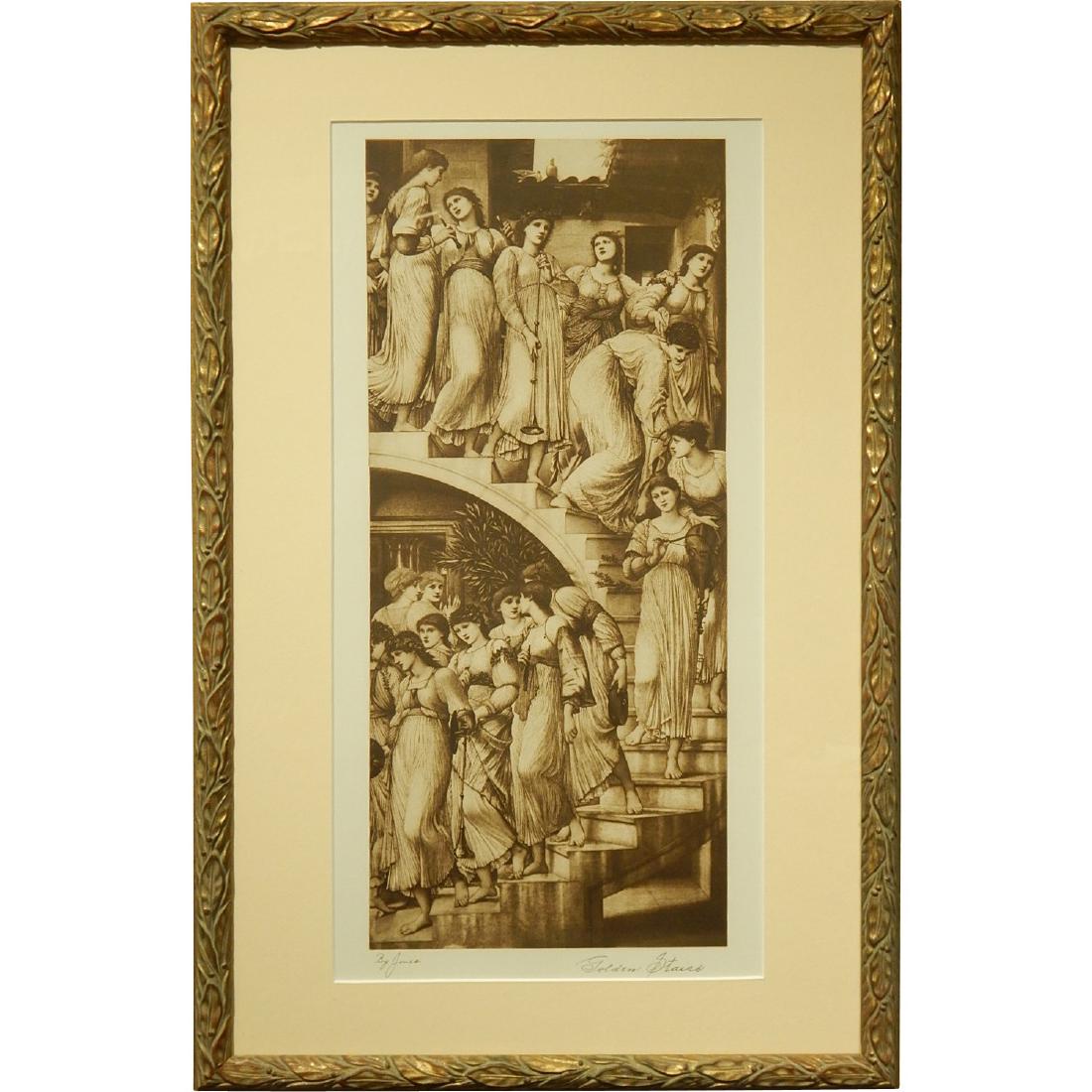 Golden Stairs By Jones Art Nouveau Antique Print (1 of 6)