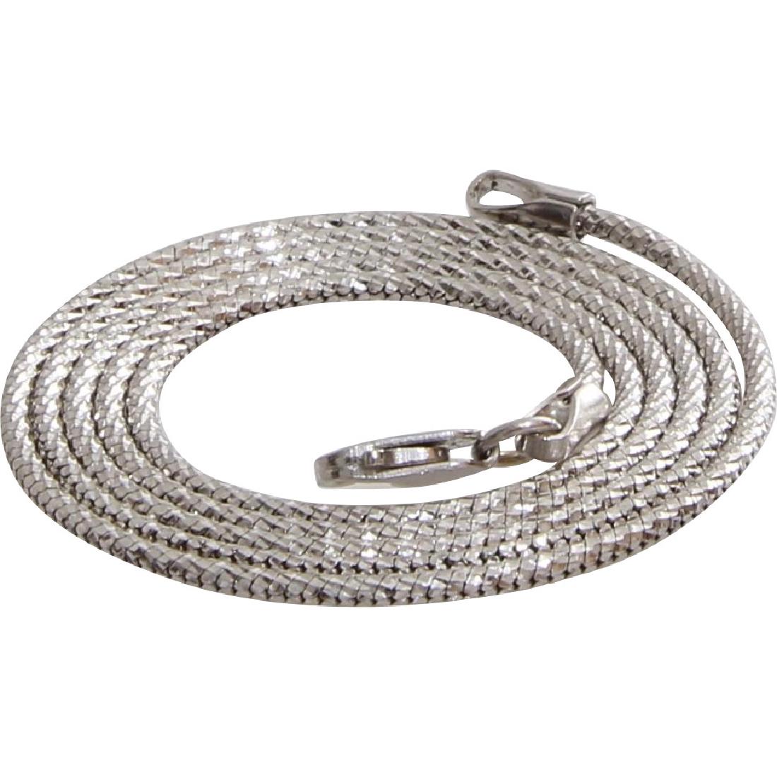 White Gold Necklace | 18K Woven Rope Chain | Vintage (1 of 6)