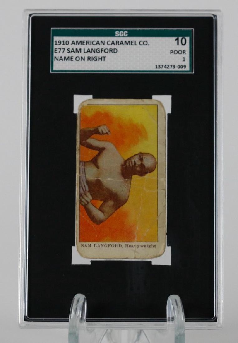 Sam Langford / Collectible Trading Card E77 1910 (1 of 2)