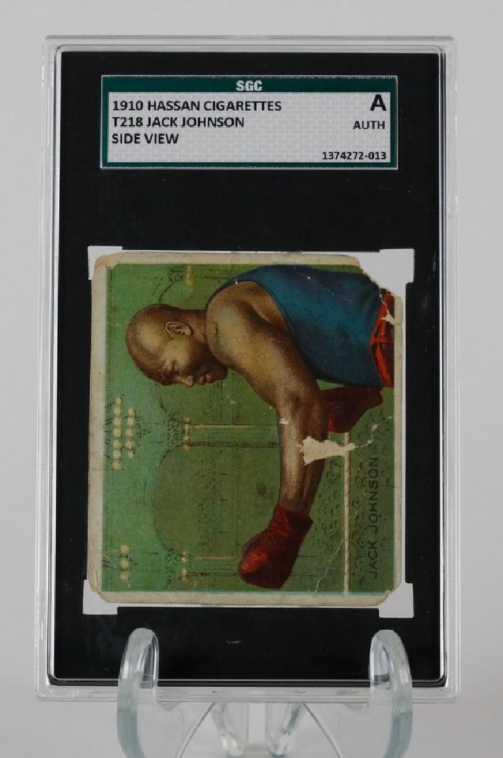 Jack Johnson / Collectible Trading Card T218 1910: T218 1910 Jack Johnson / Collectible Trading Card Hassan Cigarettes (Graded). Collectibles & Hobbies Sports Memorabilia.