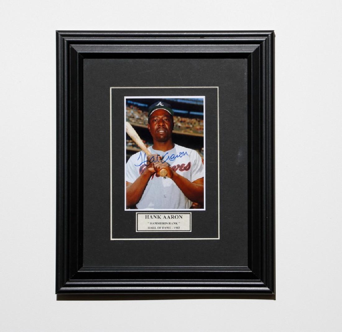 Hank Aaron Autographed Picture (Framed) (1 of 2)