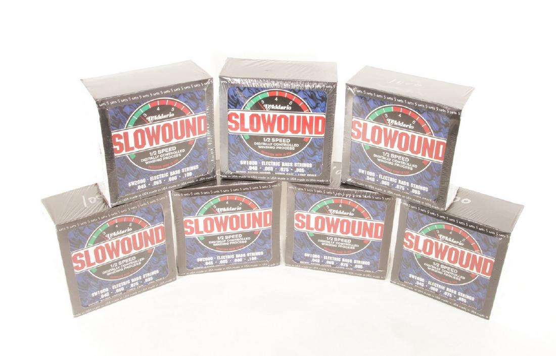 D'Addario Slowdown Electric Guitar Bass Strings (7Boxes (1 of 2)