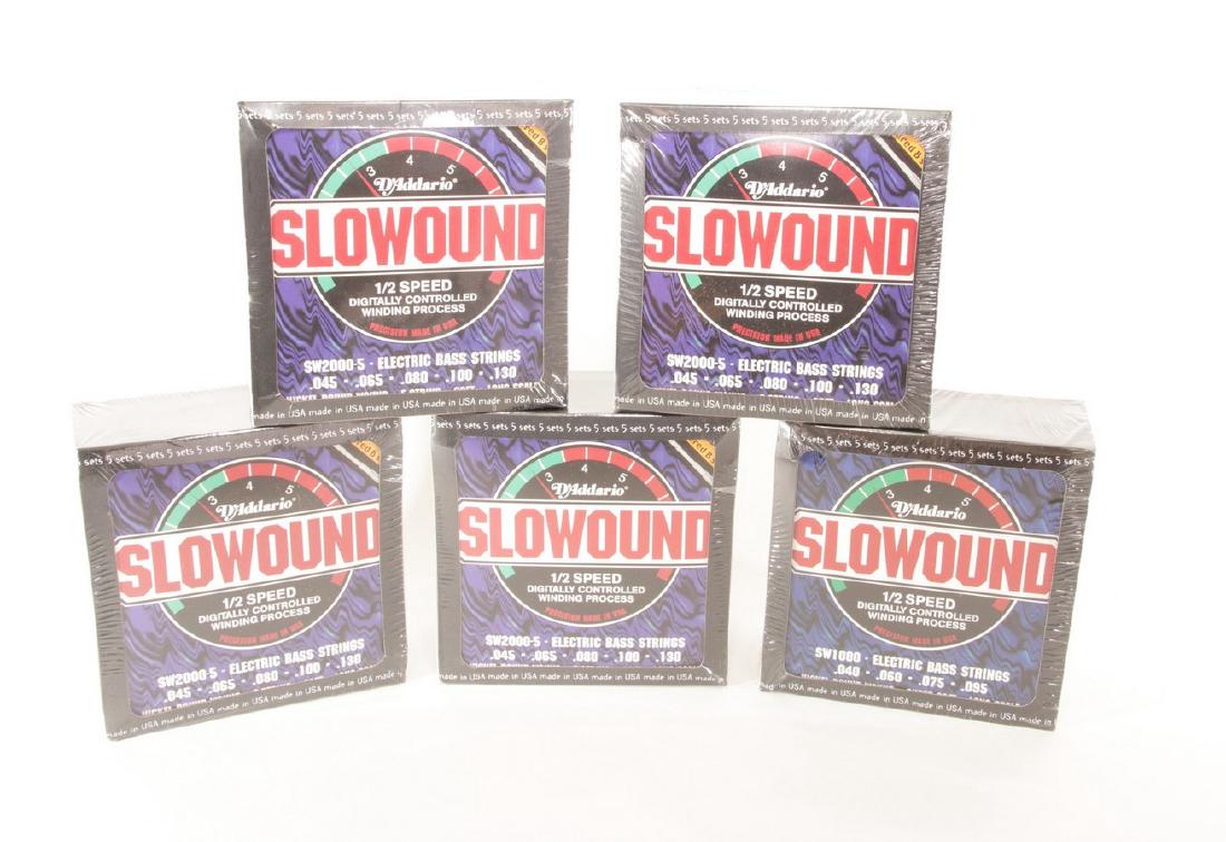 D'Addario Slowdown Electric Bass Guitar Strings (7Boxes (1 of 2)