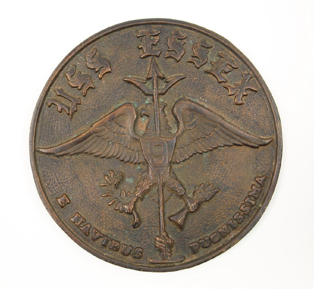 USN Aircraft Carrier USS Essex Brass Medal Emblem (1 of 2)