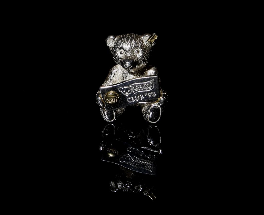 Sterling Silver Steiff Bear Brooch: Sterling Silver Steiff Bear Pin Brooch . 1993 Club