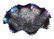 Northwood Electric Blue Poinsettia Latticed Ruffle Bowl