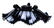 Northwood Electric Blue Poinsettia Latticed Ruffle Bowl - 3
