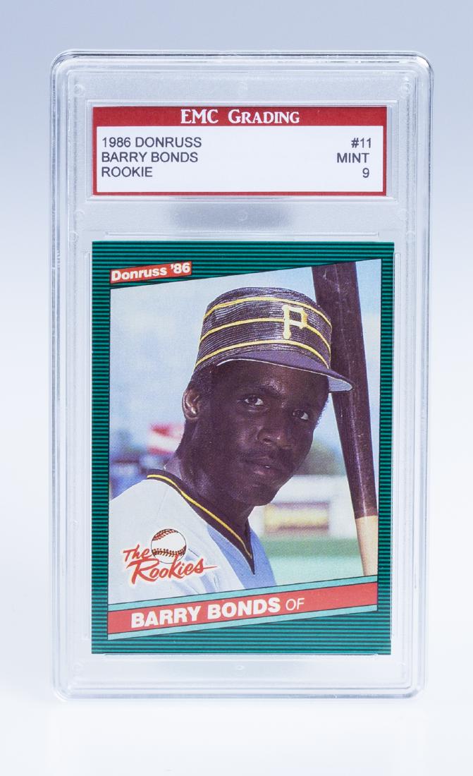 Barry Bonds 1986 Donruss Rookie Baseball Card (Graded) (1 of 2)