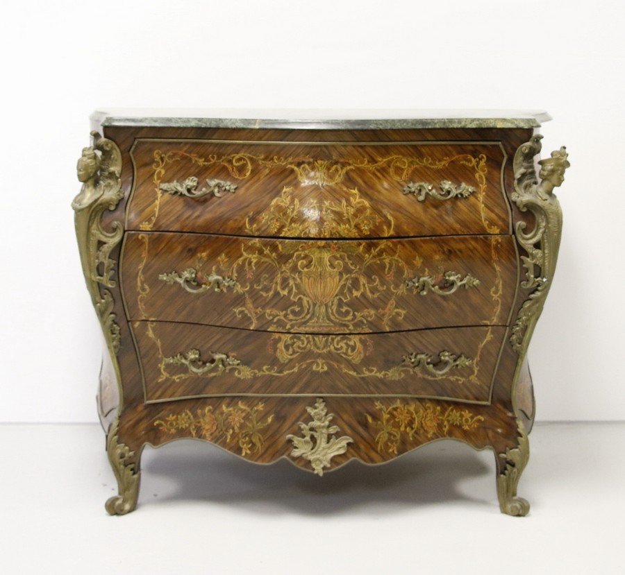 Marble Top & Brass Commode (1 of 7)