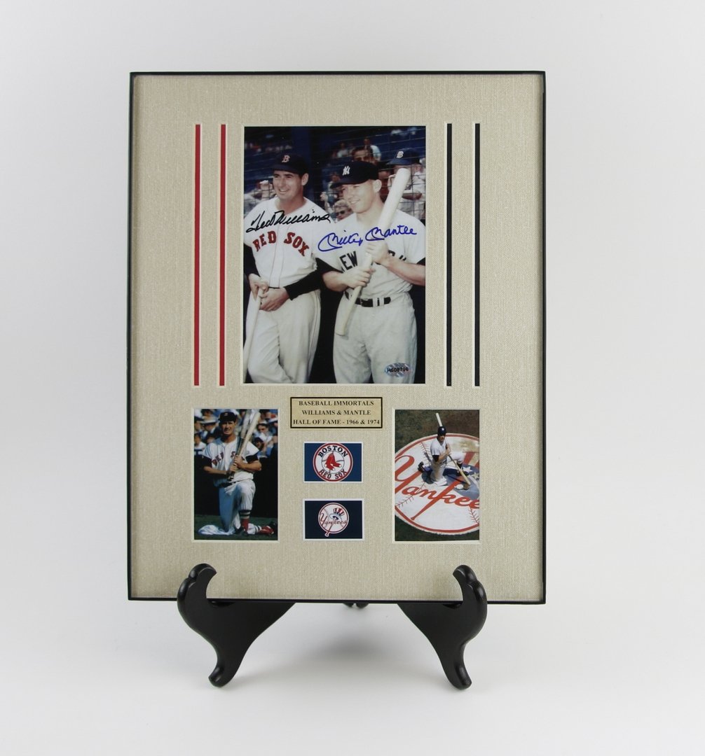 Mickey Mantle & Ted Williams Autographed Picture: Mickey Mantle & Ted Williams Autographed Picture Framed