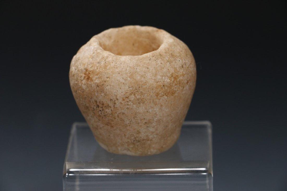 Egyptian Alabaster Vessel Ca. 16th - 11th Century B.C. (1 of 4)